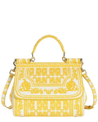 Tiffany & Fred Saffiano Painted Leather Top-Handle Satchel