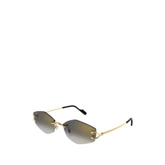 Cartier D&eacute;cor C Zonnebril - unisex - Accessoires - Geel - Maat: 56 MM