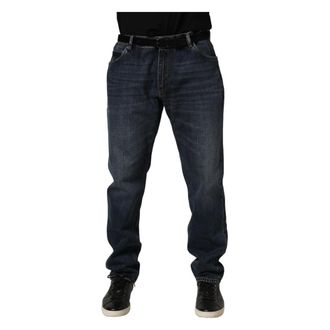 Dolce & Gabbana Straight Jeans, male, Blue, Size: M Midwaist Straight Denim Jeans