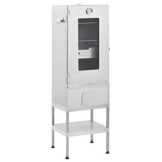 vidaXL Vidaxl - Horno Ahumador De Barbacoa Con Mesa Acero Galvanizado