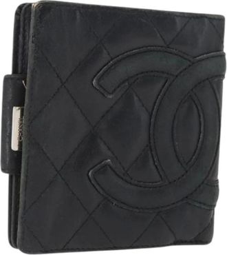 Chanel Pre-owned Wallets, female, Black, Size: ONE SIZE Pre-owned Vintage Leather Wallet