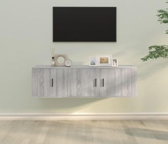 vidaXL Set De Muebles Para Tv 2 Pzas Madera Contrachapada Gris Sonoma Vidaxl