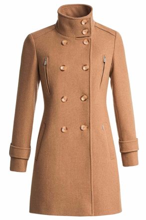 Salsa Kurzjacke SALSA Salsa Jeans Jacken Grace Long Woollen Coat, Damen, Gr. XL, beige, Obermaterial: 60% Wolle WO. 25% Polyester PES. 10% Polyamid PA. 5% s