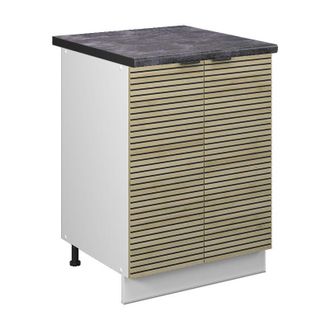 Vicco Mueble Bajo De Cocina Fame-line, Panel De Roble, 60 Cm, Et Antracita