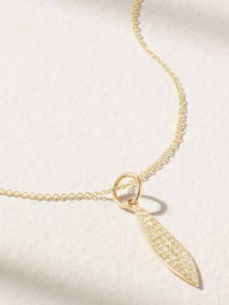 Ileana Makri Collana In Oro 18 Carati Con Diamanti Leaf