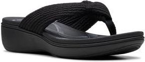 Clarks Breezerae Erin Wedge Sandal in Black at Nordstrom Rack, Size 6.5