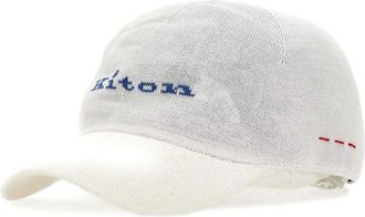 Kiton Cappello da baseball con ricamo - Bianco