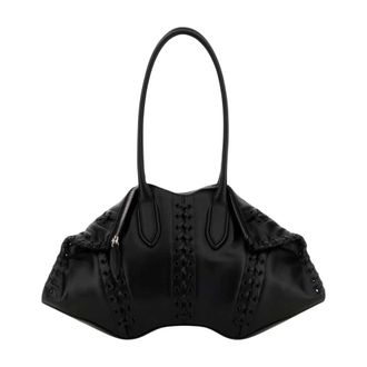 Alexander McQueen Alexander McQueen, Handbags, female, Black, Size: ONE SIZE Manta Shoulder Bag