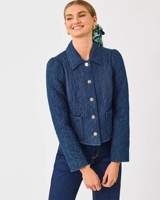 Lilly Pulitzer Peyser Quilted Denim Jacket