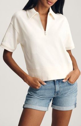 Mavi Polo Sweatshirt in Whisper White at Nordstrom, Size Small
