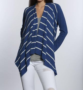Label+Thread Women s Luxe Cover Up Carigan In Navy/white