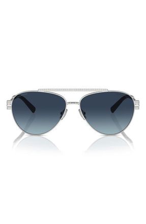 Tiffany & Co. 59mm Gradient Polarized Pilot Sunglasses in Silver at Nordstrom