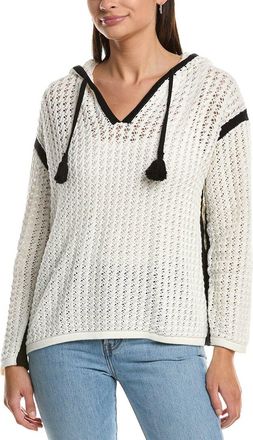 Vintage Havana Contrast Crochet Hoodie