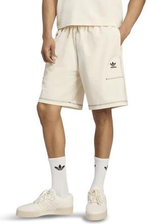adidas Mens Originals Essential Fleece Shorts - Wonder White Size S