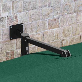 Berkfield Home Patio Umbrella Green Polyester 300 cm x 300 cm Collapsible