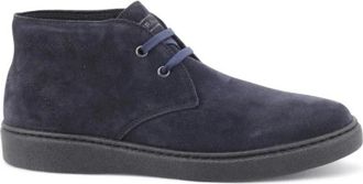 Frau Lace-up Boots - Heren - Veterlaarzen - Blauw - 42 EU - Leer - Schoenen