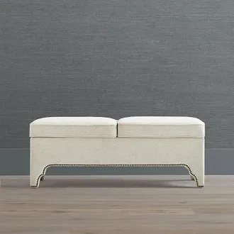 Frontgate Shea Storage Bench - Snow Crypton Nomad Performance - Frontgate