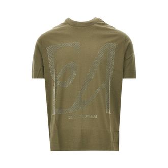 Emporio Armani Lyocell and cotton blend T-shirt with logo Man XXL