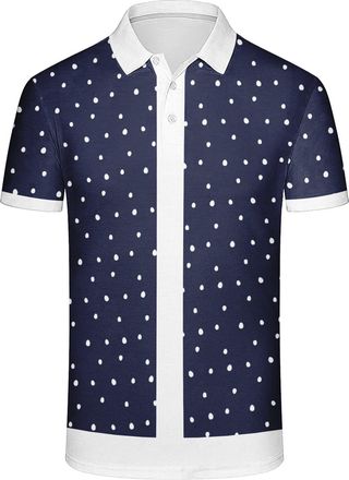 Generic Mens Vintage Striped Polo Shirt Short Sleeve Casual Golf Shirt Breathable Moisture-Wicking Classic Collared T-Shirt for Golf Work and Daily Wear (UK, 