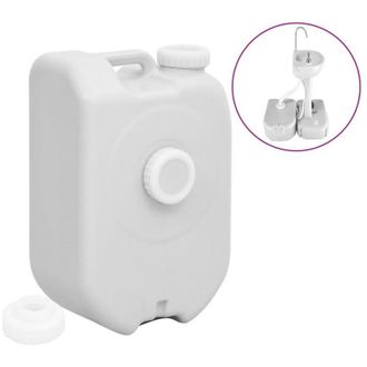 vidaXL Dep&oacute;sito De Agua Port&aacute;til Con Adaptador Gris 24 L Vidaxl