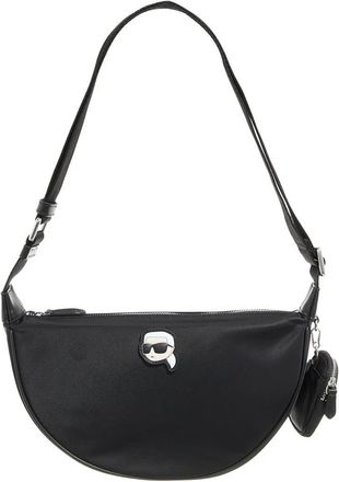 Karl Lagerfeld Crossbody Bags - Ikon Nylon Sm Half Moon Sb - black - Crossbody Bags for ladies
