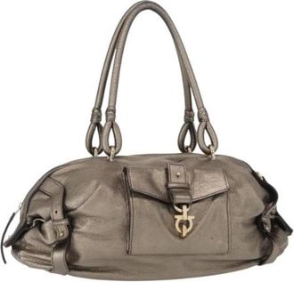 Ferragamo Pre-owned Shoulder Bags, female, Yellow, Size: ONE SIZE Pre-owned Leather Shoulder Bag