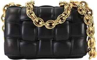 Bottega Veneta Pre-owned Cross Body Bags, female, Black, Size: ONE SIZE Pre-owned Leather Shoulder Bag