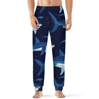 Generic Whale Shark Pattern Mens Pajama Bottoms Fashion Lounge Sleep Pants Lightweight Elastic Pjs XL