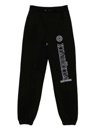 Kimhekim logo-appliqu&eacute; track pants - Black