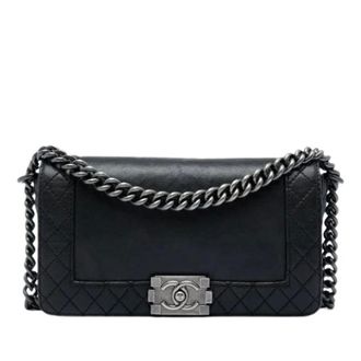 Chanel Pre-owned Boy Flap Schoudertas - Dames - Pre-owned - Zwart - Maat: ONE Size Leer