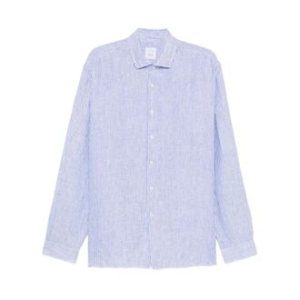 Xacus Camicia a righe in lino - - Shirts - Uomo - Blu - 2XL