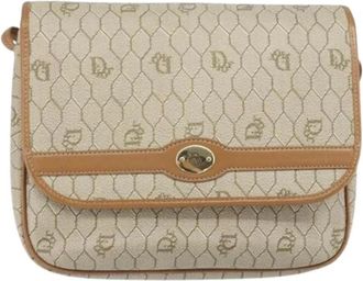 Dior Pre-owned Cross Body Bags, female, Beige, Size: ONE SIZE Pre-owned Vintage honeycomb shoulder bag