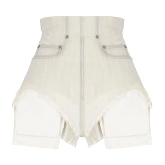 Rick Owens Dirt Cutoffs Shorts - female - Rick Owens - Denim Shorts - White - M - Shorts
