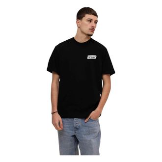 Versace Jeans Couture T-Shirts, male, Black, Size: 2XL Square Logo Print T-Shirt