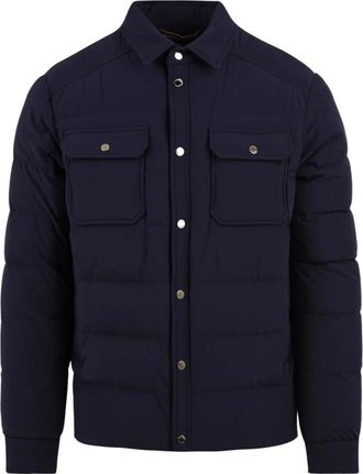 Moorer Stijlvolle Veton-Kn Jas voor Mannen - Heren - Winterjassen - Blauw - L - Jassen