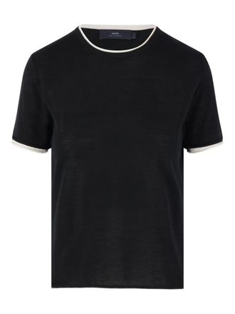 arch4 contrasting-edges short-sleeve T-shirt - women - Cashmere - S - Black