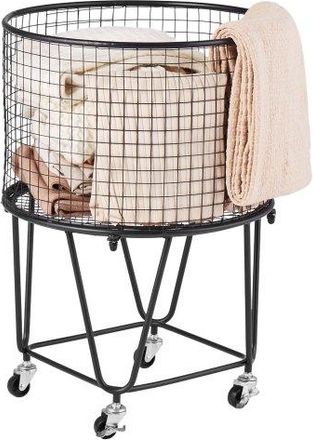 OEM Carro De Lavander&iacute;a Redondo, Para La Ropa Sucia Con Ruedas Giratorias De 360&deg;, 40 L, Carga De 27 Kg, De Acero Al Carbono, Para Compras, Camping, Comes
