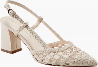 Marc Fisher Womens Zunnie Slingback Heel In Beige