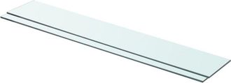 vidaXL Shelves 2 pcs Panel Glass Clear 31.5x4.7, 3051572