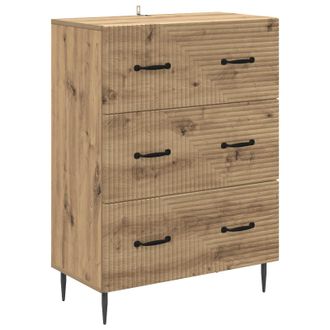 vidaXL Cajonera 66 X 34,5 X 89,5 Cm Madera De Ingenier&iacute;a Roble Artisan Vidaxl