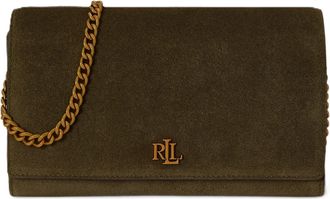 Ralph Lauren Gold Chain Rectangular Suede Clutch