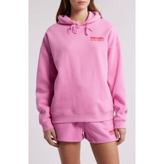 Rip Curl Surf Puff Print Graphic Hoodie in Pink at Nordstrom, Size X-Small