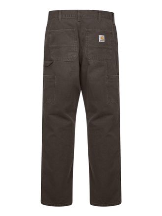 Carhartt Work in Progress Mens Brown Cotton Canvas Double Knee Jeans Trousers