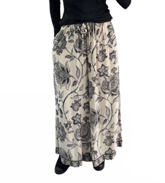Angie Fatima Straight Leg Pant In Black/ White