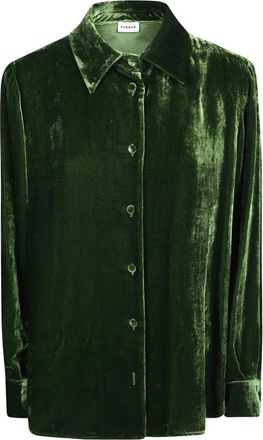 P.A.R.O.S.H. P.a.r.o.s.h., Overhemden, Dames, Groen, S, Camicia - Velluto Viscosa Seta