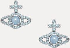 Vivienne Westwood Olympia Pearl Earrings Platinum-light-blue-pearl-blue-cz Platinum-light-blue-pearl-blue-cz Women