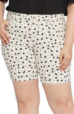 NYDJ Ella Print Side Slit Denim Shorts in Ellensburg at Nordstrom, Size 14W