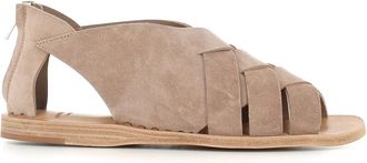 Officine Creative Beige Su&egrave;de Platte Sandalen - Dames - Sandalen - Beige - 39 EU - Su&egrave;de - Schoenen