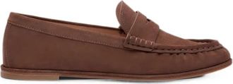 Stuart Weitzman Zijde Nylon Loafer - Dames - Loafers - Bruin - 36 EU - Nylon - Schoenen