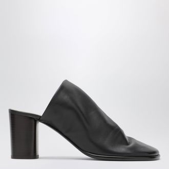 Christophe Lemaire Mules marroni in pelle di agnello con tacco quadrato